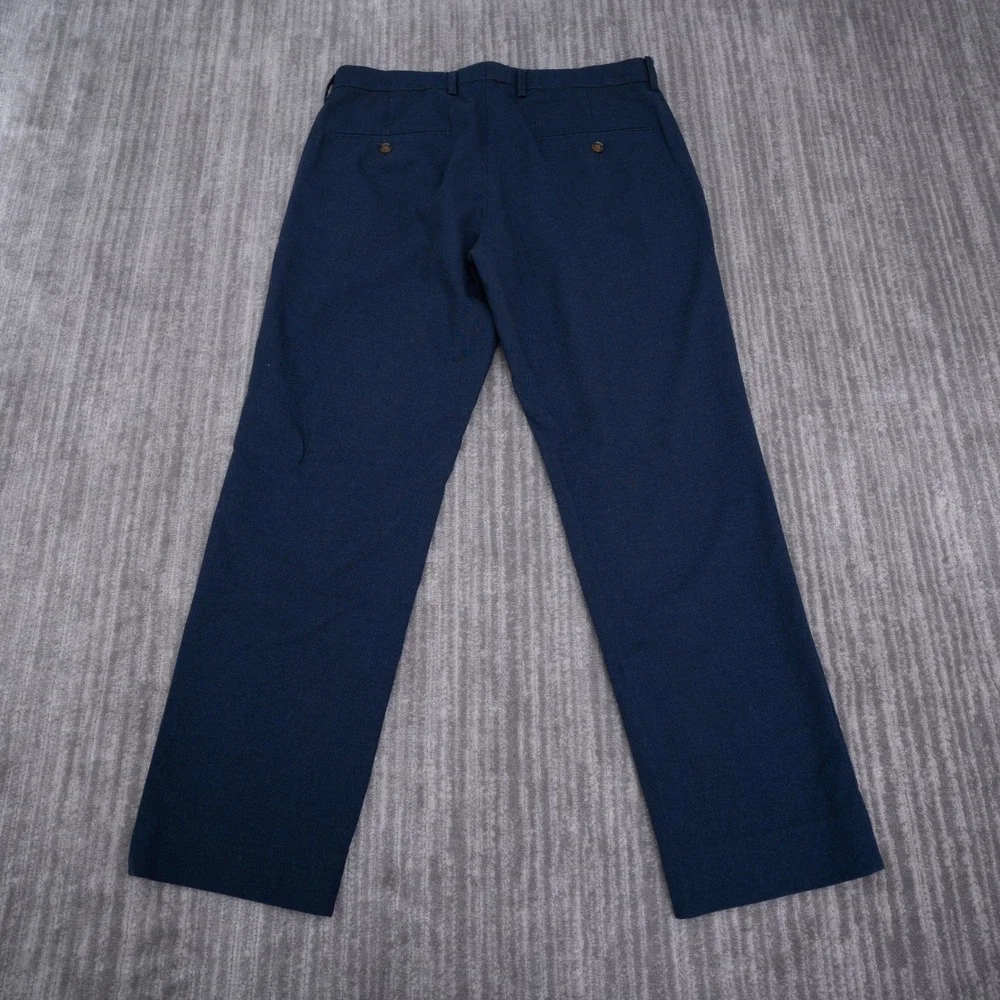 J.Crew Thompson Slim Dress Pants Men 30x30 Fit 32x27 Navy Blue Flex Wool